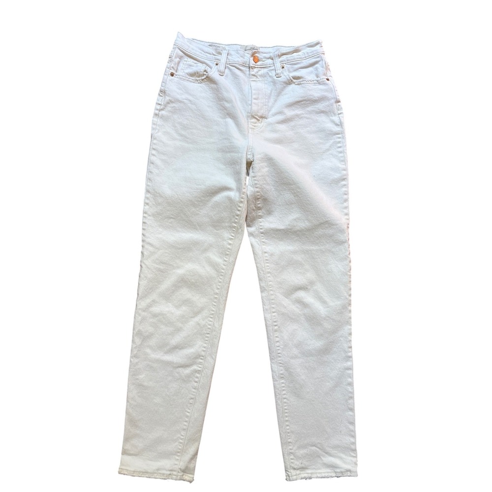 Universal Thread Straight Jeans Women White Excellent High Rise‎ 90s SIZE 8R